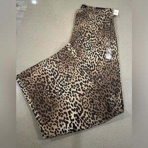 BRAND NEW w/TAG! GAP High Rise Wide Leg Leopard Print Women's Jeans Size 12/ 31R